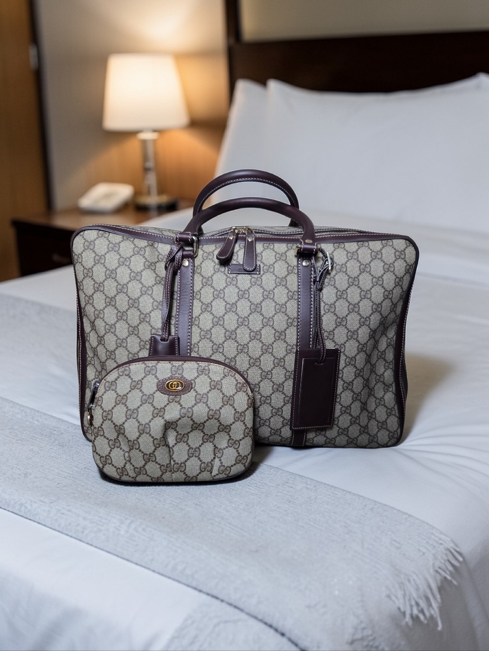 Authentic Gucci GG Supreme Travel Suitcase - Picture 14 of 14